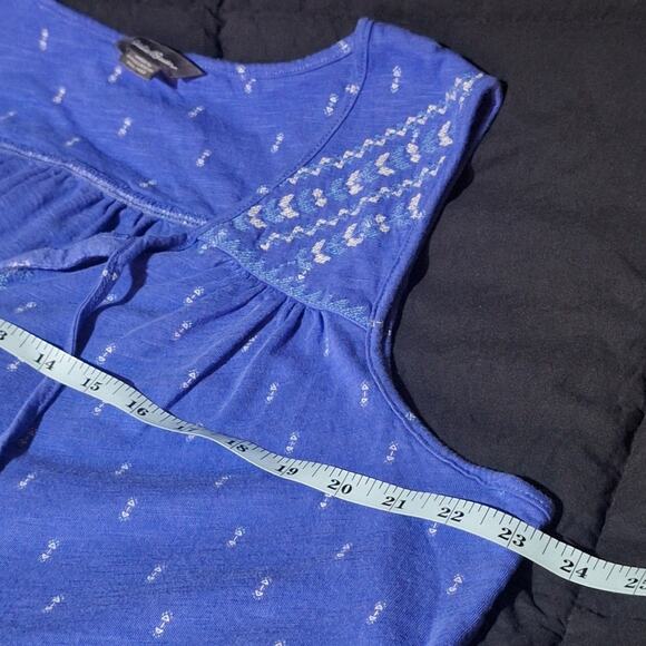 Eddie Bauer Sleeveless Top Women's XXL Embroidered Cotton Modal Bohemian Earthy - Picture 7 of 10